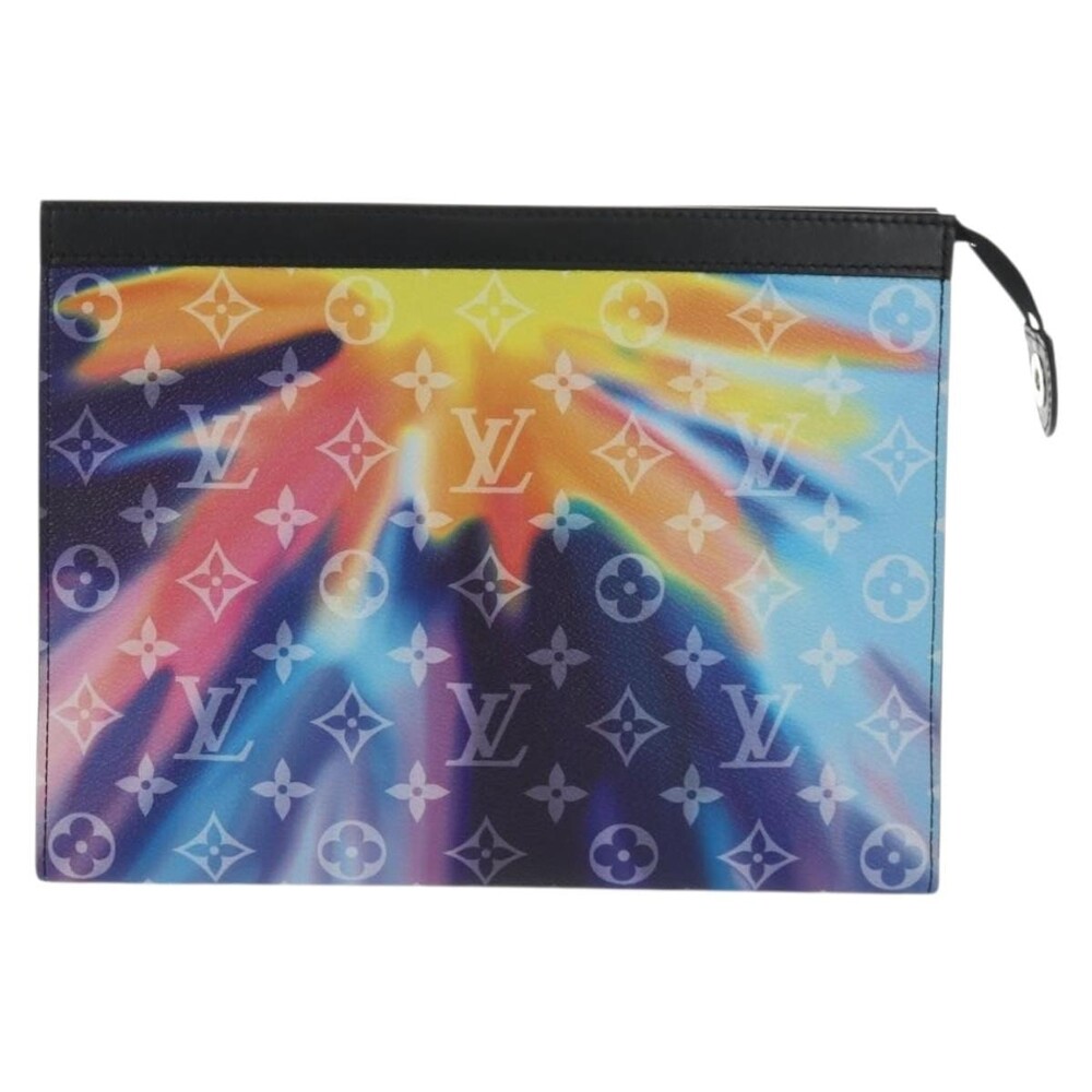 Louis Vuitton Monogram Sunset Pochette Voyage MM Clutch Bag Brown